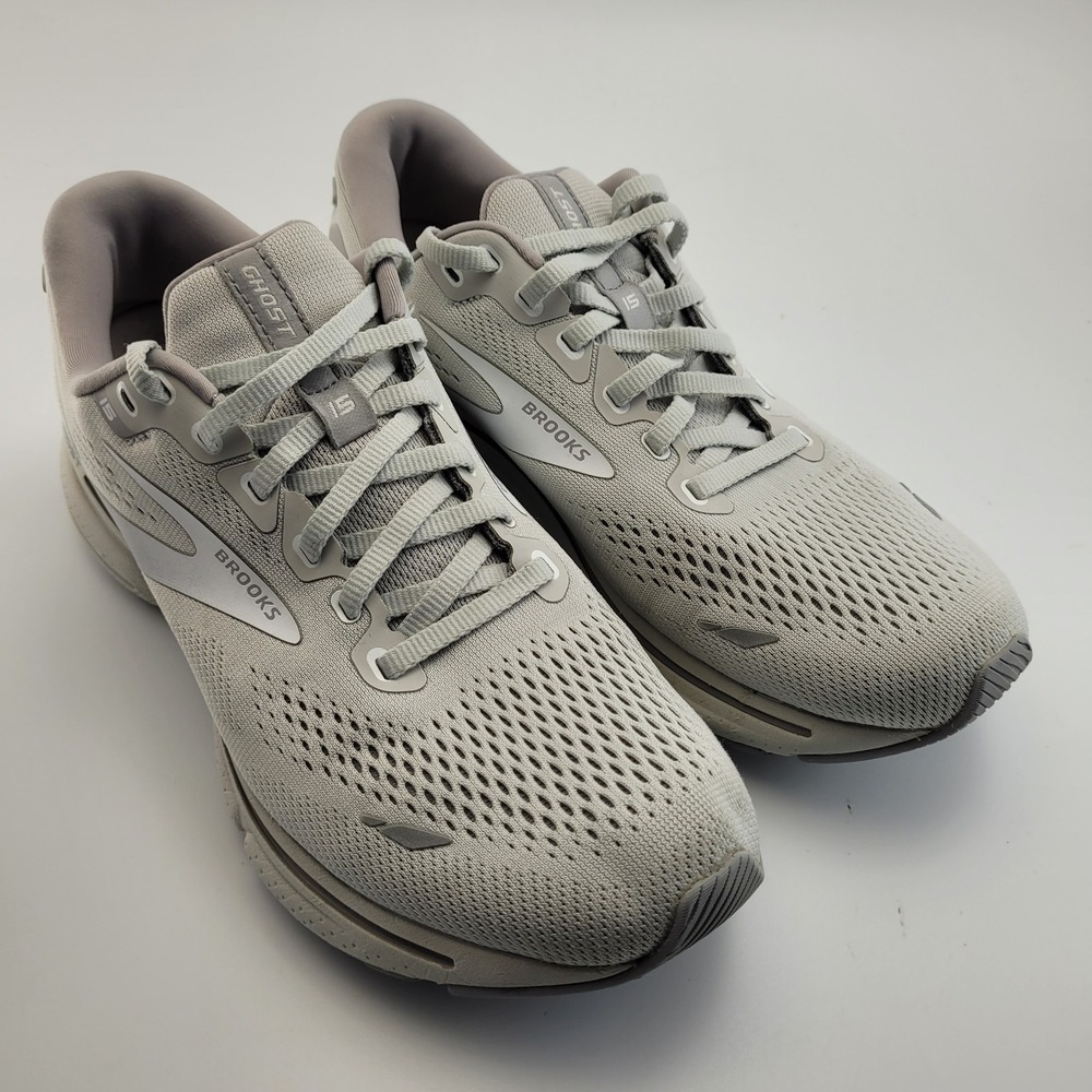 Brooks Ghost 15 Running Shoes Women's Size 8.5 B Gray Mesh Sneakers